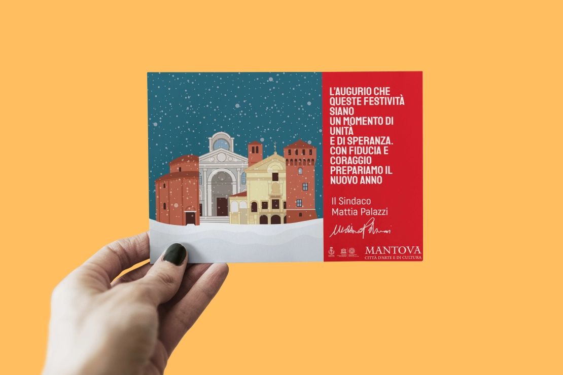 biglietto d'auguri Natale 2020 Comune di Mantova