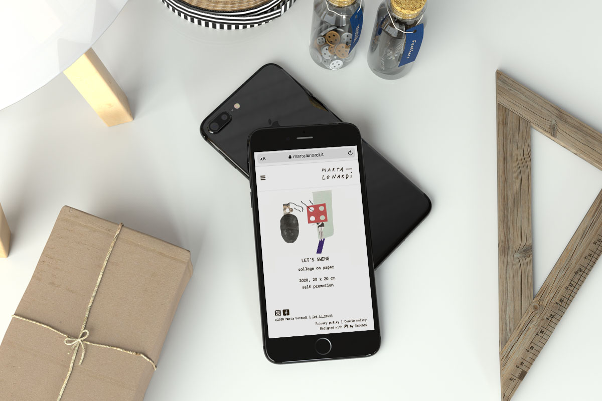 anteprima del sito da smartphone