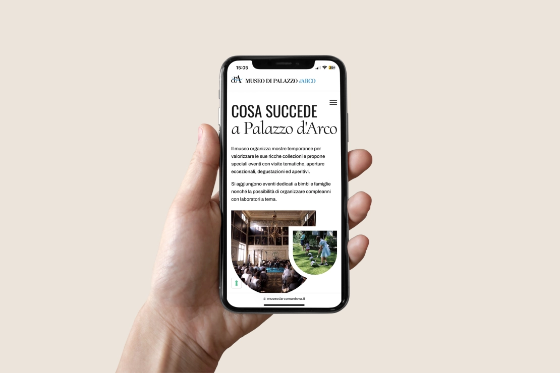 anteprima sito Museo di Palazzo d'Arco da smartphone