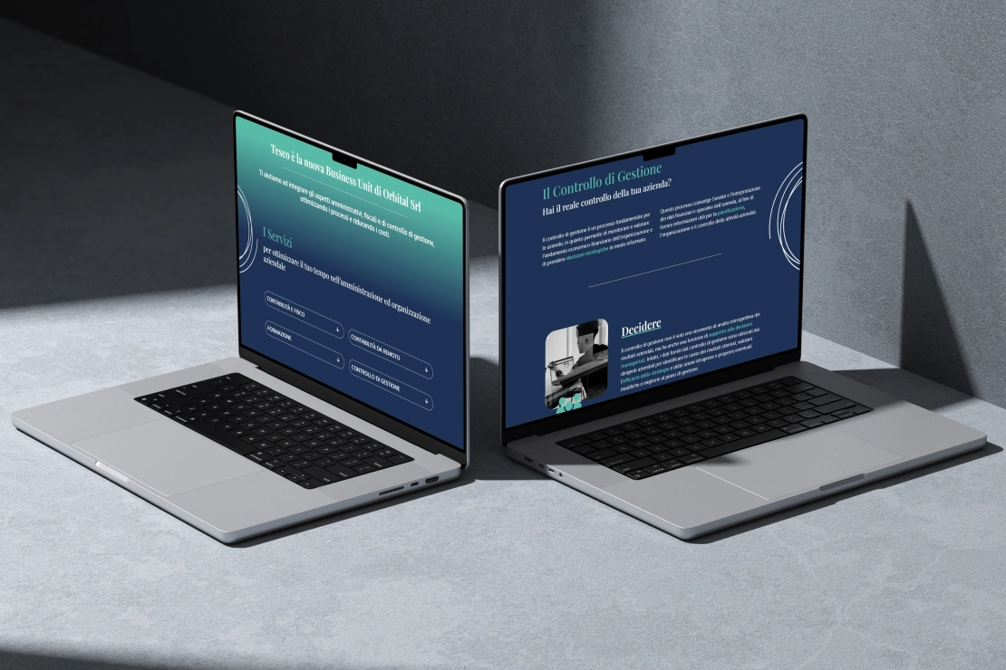 anteprima sito Teseo da laptop